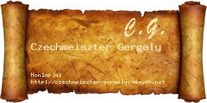 Czechmeiszter Gergely névjegykártya