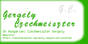gergely czechmeiszter business card